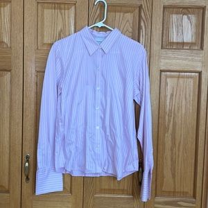 Liz Claiborne Women’s Pink Button Down Dress Shirt with French Cuffs